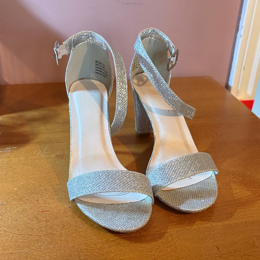 Elegant Silver Women's Heels